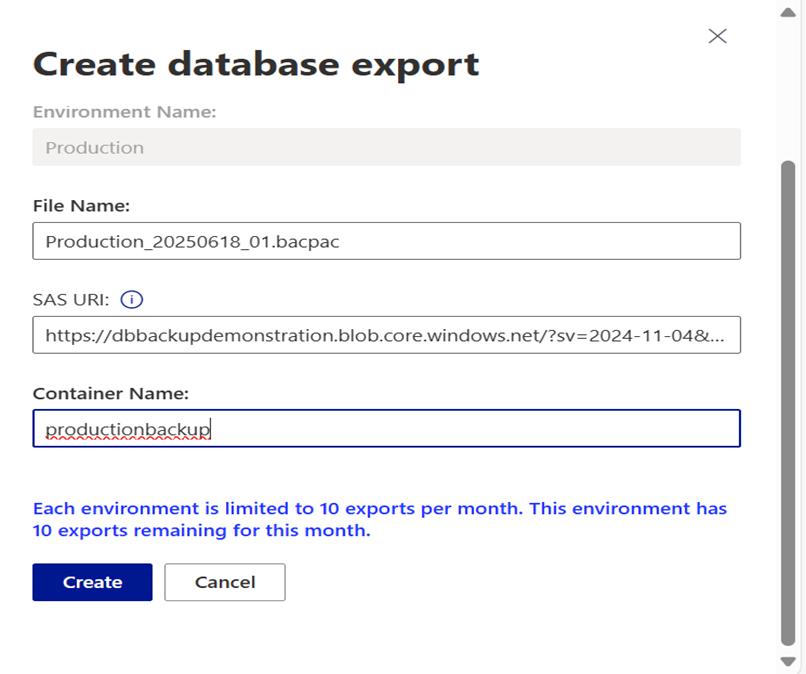 Configure Export Settings